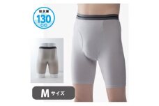スーパーさらりん 男性用 Mサイズ  グレー 1枚 失禁パンツ (尿もれパンツ)【1268127】
