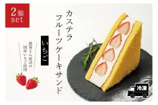 カステラフルーツケーキサンド（いちご）２個セット【冷凍発送】（029_5001）