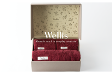 Wellis【極上の肌心地】フェイスタオル2枚・バスタオル1枚　ギフトセット　ボルドー（009_5036_04）