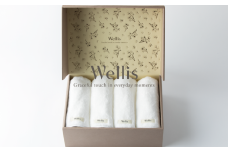 Wellis【極上の肌心地】フェイスタオル4枚　ギフトセット　ナチュラルホワイト（009_5038_01）