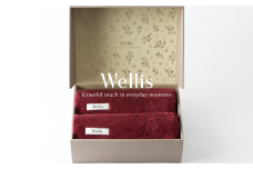 Wellis【極上の肌心地】バスタオル2枚　ギフトセット　ボルドー（009_5040_04）