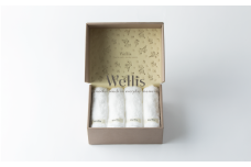 Wellis【極上の肌心地】ウォッシュタオル4枚　ギフトセット　ナチュラルホワイト（009_5043_01）