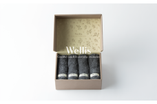 Wellis【極上の肌心地】ウォッシュタオル4枚　ギフトセット　グレー（009_5043_02）