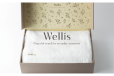Wellis【極上の肌心地】タオルケット1枚　ギフトセット　ナチュラルホワイト（009_5044_01）