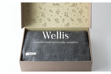 Wellis【極上の肌心地】タオルケット1枚　ギフトセット　グレー（009_5044_02）