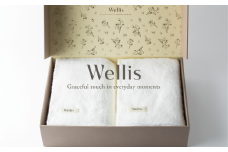 Wellis【極上の肌心地】ブランケット2枚　ギフトセット　ナチュラルホワイト（009_5045_01）