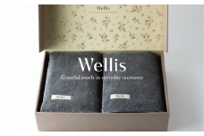 Wellis【極上の肌心地】ブランケット2枚　ギフトセット　グレー（009_5045_02）