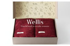 Wellis【極上の肌心地】ブランケット2枚　ギフトセット　ボルドー（009_5045_04）