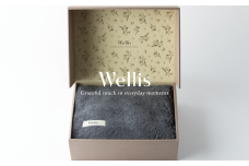 Wellis【極上の肌心地】ブランケット1枚　ギフトセット　グレー （009_5046_02）
