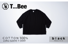 橘織物　T...Bee　長袖 Tee Black （009_5224）