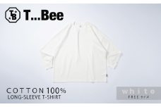 橘織物　T...Bee　長袖 Tee White （009_5225）