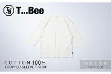 橘織物　T...Bee　半端丈 Tee White（009_5229）