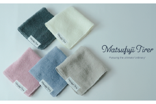 タオルハンカチ5色5枚セット　Matsufuji KUSUMI Collection やわらか無撚糸（009_5236）