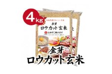 ＜4kg＞金芽ロウカット玄米 4kg(2kg×2袋)ふっくら柔らかい美味しさ!【1505276】