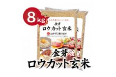 ＜8kg＞金芽ロウカット玄米 8kg(2kg×4袋)ふっくら柔らかい美味しさ!【1556849】