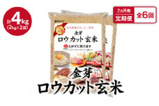 ＜2ヵ月毎定期便＞金芽ロウカット玄米4kg(2kg×2袋)ふっくら柔らかい美味しさ!全6回【4056790】