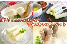 No.129 無添加アイスクリーム＆アイスキャンデーセット ／ チョコ 宇治金時 ミルク 濃厚 大阪府 特産品