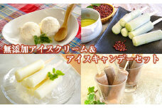 No.129 無添加アイスクリーム＆アイスキャンデーセット ／ チョコ 宇治金時 ミルク 濃厚 大阪府 特産品