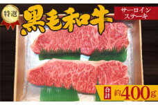 No.209 特選　黒毛和牛　サーロインステーキ　計約400g ／ 牛肉 大阪府 特産品