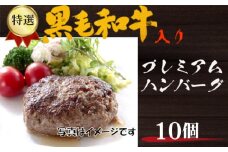 No.217 特選黒毛和牛入り　プレミアムハンバーグ　10個入 ／ 加工品 惣菜 冷凍 大阪府 特産品