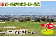 No.234 大阪府 ワールドカントリーゴルフクラブ【土日祝】セルフ1名様プレー券 ／ GC 南河内 昼食付 チケット 大阪府