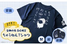M 　紺　大阪府千早赤阪村　金剛山頂売店限定　ちゃうねんTシャツ【1455681】