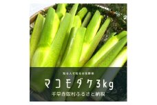 ＜大阪千早赤坂村産＞まこもだけ約3Kg　秋の味覚(旬)を直送します。【1435023】