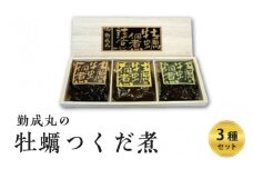 勤成丸の牡蠣つくだ煮 3種セット (受付期間：2025年4月30日まで)