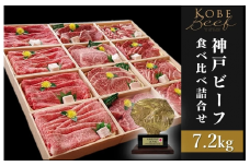 神戸ビーフ　食べ比べ詰合せ（7.2kg・冷凍）