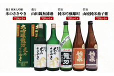 龍力 純米大吟醸「米のささやき」、「山田錦」、竹泉 詰め合わせ 568