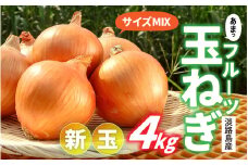 【 6月11日まで「新玉ねぎ」を受付 】フルーツ玉ねぎ4kg【サイズ色々】 / 玉ねぎ タマネギ 淡路島の玉ねぎ 玉葱 カレー シチュー バーベキュー 料理 保存 スープ サラダ 人気 料理 送料無料 不揃い 