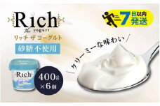 【レビューキャンペーン】【砂糖不使用】 共進牧場 リッチザヨーグルト 400g×6個 ／ ヨーグルト 牛乳 リッチ 乳製品 リッチヨーグルト お取り寄せ お菓子 洋菓子 健康 ギフト お中元 贈答 贈り物 プレゼント お返し 夏ギフト 誕生日 新発売 人気 こども デザート 朝食 砂糖不使用