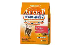 0689 AllWell 室内猫用 チキン味挽き小魚とささみフリーズドライパウダー入り 2.5kg×4