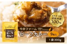 淡路島の牛肉とたまねぎ使用　今井ファームビーフカレー　9食