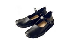 【グッドデザイン賞受賞】手を使わずに脱ぎ履きできる！ 職人手作り ストラップシューズ KAYAK カヤック 靴 レディース【ブラック／23.5cm】