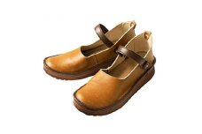 【グッドデザイン賞受賞】手を使わずに脱ぎ履きできる！ 職人手作り ストラップシューズ KAYAK カヤック 靴 レディース【キャメル／22.0cm】
