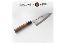 球団承認タイガース包丁出刃包丁手打ち鍛造安来白二鋼トラ模様黄金壇柄