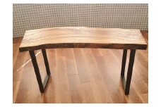 くすのき　ウッドテーブル（幅：約150cm、奥行：約45cm、高さ：約76cm）日本製　国産　天然木　一枚板