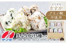 【ふるさと納税】ふりかけ 無添加 アミノ酸 不使用 生ふりかけ 5種 食べ比べセット  ( 合計 5袋 )  いか昆布  梅ちりめん さばひじき おかかひじき のり塩わかめ  澤田食品