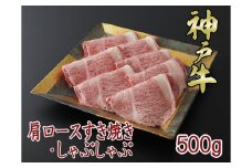 一頭買い 神戸牛 肩ロース 500ｇ すき焼き・しゃぶしゃぶ用【神戸キングミート】