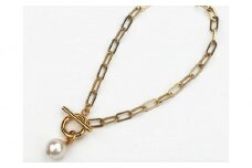 アコヤパール１粒　ジェンダーレスブレスレット8-9mm ゴールドメッキ