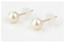 アコヤパール　ピアス　6-7mm 18金パーツ