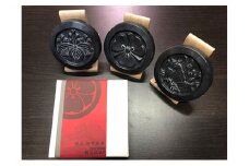 [№5258-0005]姫路城紋瓦石鹸（3セット）飾り台付