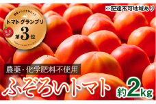[№5258-0255]【トマトGP受賞】栽培期間中農薬化学肥料不使用 お得なプレミアムトマト ふぞろい約2kg