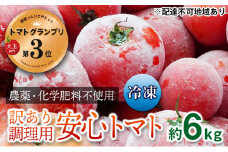 [№5258-0425]【トマトGP受賞】栽培期間中農薬化学肥料不使用　訳あり　調理用冷凍トマト6kg