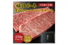 [№5258-0569]姫路和牛A4等級A5等級サーロインステーキ厚切り250g×1（250g）