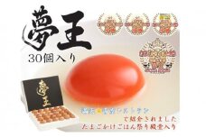 [№5258-0596]たまご「夢王」30個/「たまごかけごはん祭り」2連覇のたまご