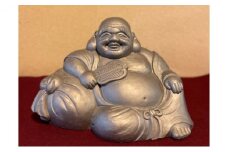 [№5258-0692]瓦細工師手作り　【座り布袋置物】