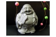 [№5258-0693]瓦細工師手作り　【布袋置物】