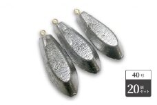 [№5258-0791]【 釣り具 】六角おもり 40号 20個セット 釣り用　おもり オモリ